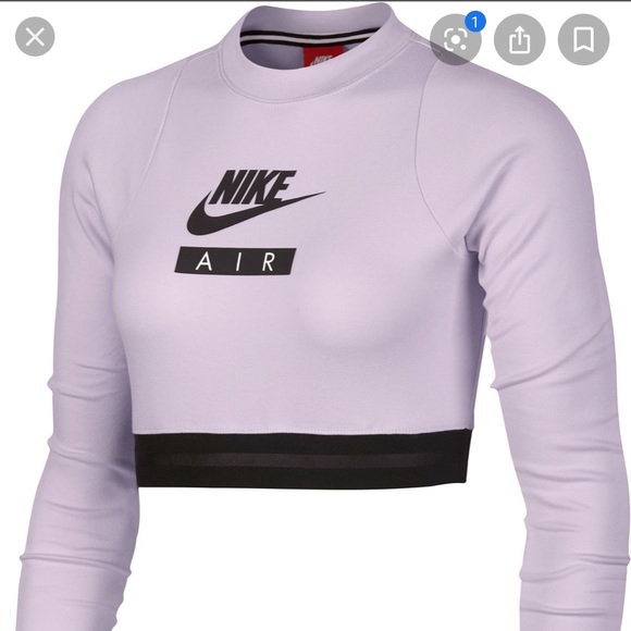 nike air long sleeve crop top